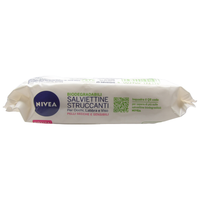NIVEA Salviettine Struccanti, Per Occhi, Labbra e Viso. Per Pelli Secche e Sensibili. Biodegradabili (Confezione Da 25 Salviettine)