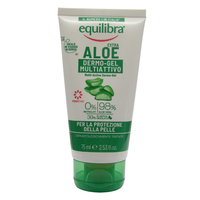 equilibra Corpo, Aloe Dermo-Gel, Gel Lenitivo a Base di Aloe Vera, Crema Corpo per Arrossamenti, Sollievo Dopo Sole, Post Depilazione o Rasatura, Rossori Gengive, Piedi Stanchi, 75 ml