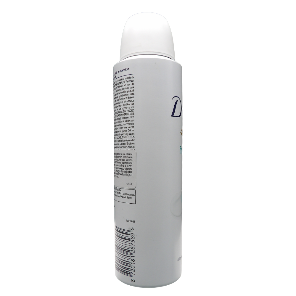 Dove Deodorante Spray Anti-Traspirante 48h Fresh Care da 150 ml,è un prodotto progettato per offrire una protezione affidabile contro sudore e odori, prendendosi cura della pelle delle ascelle