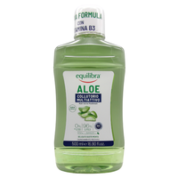 EQUILIBRA Colluttorio ALOE, Con Equivalente 30% Aloe Vera Succo, Con Xilitolo. Tripla Azione, Dal Delicato Gusto Di Menta 500ml