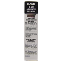 BLANX Dentifricio Black ai Carboni Attivi 100% Naturali, Rimuove Fino Al 100% Delle Macchie. Sbiancante ai Licheni Artici. Antimacchia, Non Abrasivo, Pasta Nera 75ml