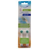 DENTASK TWIST CLEAN, Testina Per Una Pulizia Intensa Lungo Il Bordo Gengivale, Media. 5 Volte Più Efficace Per La Rimozione Della Placca Vs. Spazzolino Manuale (Confezione Da 2 Ricariche)