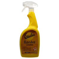 Emulsio RAVVIVA, Detergente Legno, Pulisce, Non Lascia Aloni, Cura e Protegge, Profuma a Lungo. Elevato Potere Pulente. Con Olio di Mandorla e Legno Di Sandalo 600ml