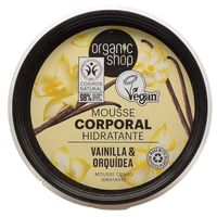 ORGANIC SHOP Mousse Corpo Idratante a Base Di Vaniglia Biologica e Estratto Di Orchidea 250ml