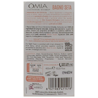 OMIA Bagno Seta Erboristico, All'Olio Di MANDORLA, Olio Biologico Estratto a Freddo. 0% Sapone, Sles e Peg 400ml