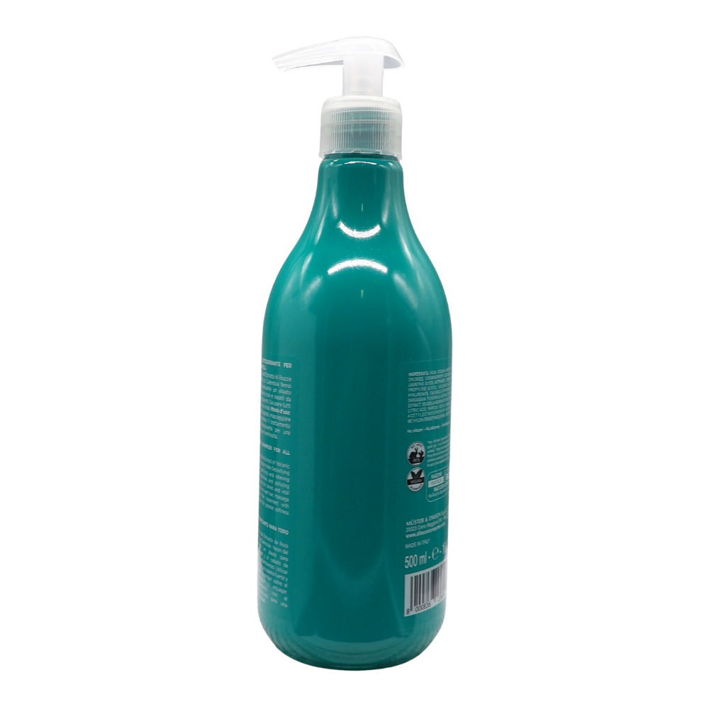 DIKSON Shampoo Detossinante, DETOX QUOTIDIANO, Per Tutti i Tipi Di Capelli. Con Estratti Di Roccia Vulcanica e Calendula. Formula Professionale Con Acido Ialuronico 500ml (Flacone)