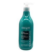 DIKSON Shampoo Detossinante, DETOX QUOTIDIANO, Per Tutti i Tipi Di Capelli. Con Estratti Di Roccia Vulcanica e Calendula. Formula Professionale Con Acido Ialuronico 500ml (Flacone)