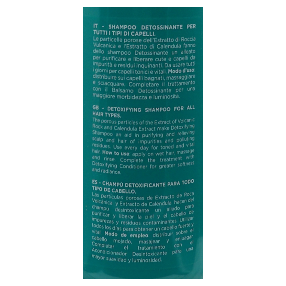 DIKSON Shampoo Detossinante, DETOX QUOTIDIANO, Per Tutti i Tipi Di Capelli. Con Estratti Di Roccia Vulcanica e Calendula. Formula Professionale Con Acido Ialuronico 500ml (Flacone)