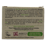 OMIA Crema Viso IDRATANTE, Idrata e Rinfresca. Con Aloe Vera Del Salento. 0% Siliconi, PEG, Coloranti 50ml (Unità)