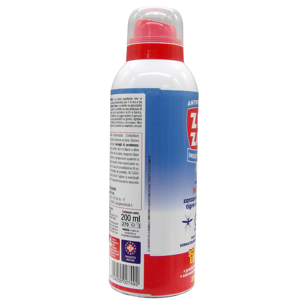 Zig Zag Insetti Via Antipuntura Lozione Zanzare Comuni, Tigre E Zecche 200 ml.