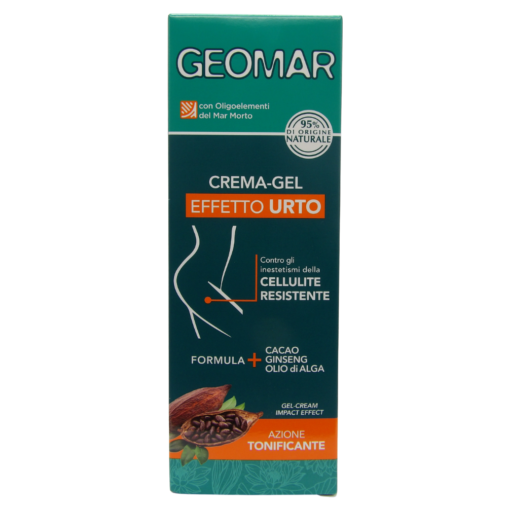 GEOMAR | Crema Gel Effetto Urto, Azione Tonificante Contro gli Inestetismi della Cellulite Resistente, Ingredienti 95% di Origine Naturale, Made in Italy, 200 ml