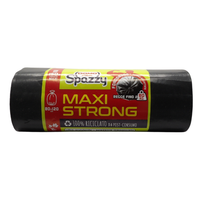 DOMOPAK Sacchi Nettezza MAXI STRONG, Formato 150L, Misura 80x120 cm. Ultra Resistente - Spessore Maggiorato. Rotolo Da 10 Sacchi Neri (Rotolo)