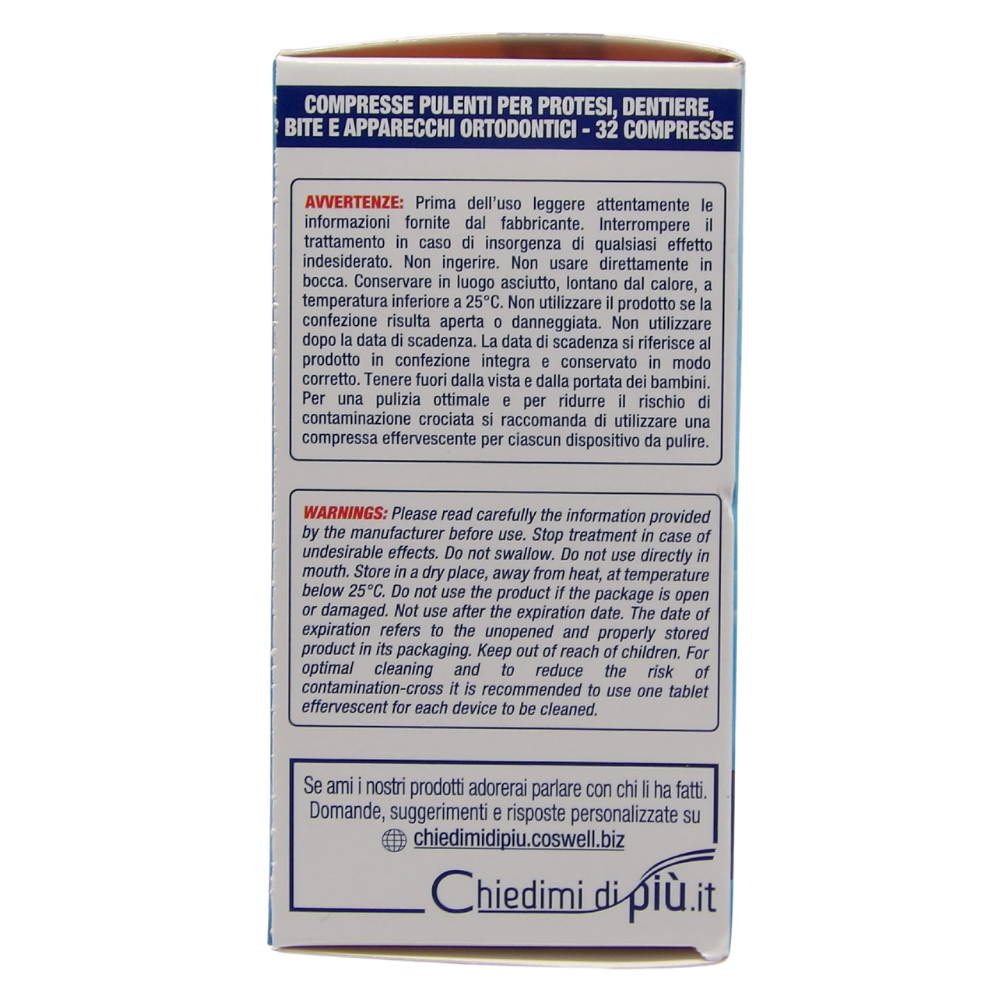 RAPIDENT Compresse Pulenti Per Apparecchi Dentali Ortodontici. Rimuove i Batteri, Elimina Le Macchie In 1 Minuto! Elimina i Cattivi Odori, Freschezza Duratura (Confezione Da 32 Compresse)