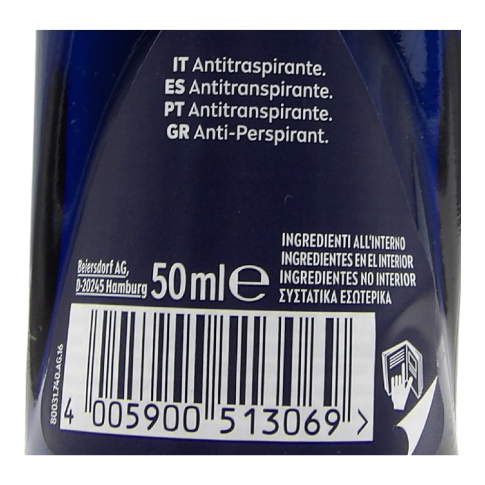 NIVEA MEN Deep Deodorante Roll-on, Deodorante uomo arricchito con Carbone Attivo per fino a 72h di protezione, Deodorante roll on antitraspirante dalla profumazione legnosa