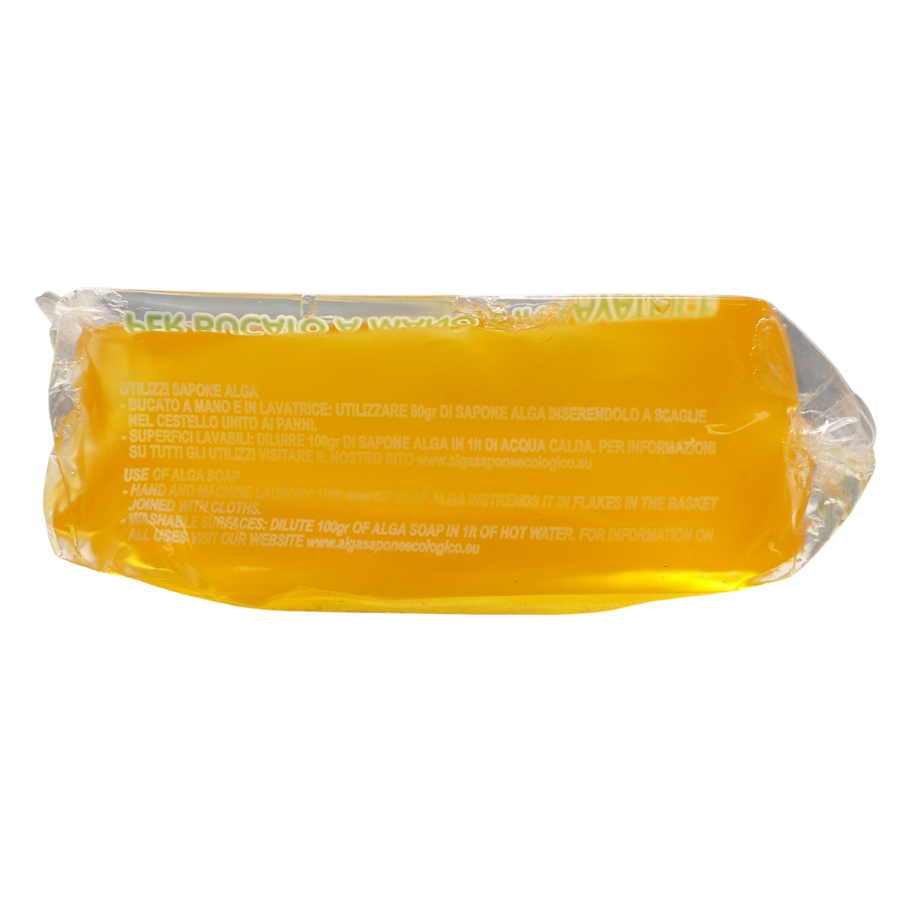 ALGA BIO Sapone Ecologico: Naturale all'Olio di Cocco, Delicato sulla Pelle, Adatto per Lavatrice e a Mano, Ottima Azione Detergente, Biodegradabile - 400g