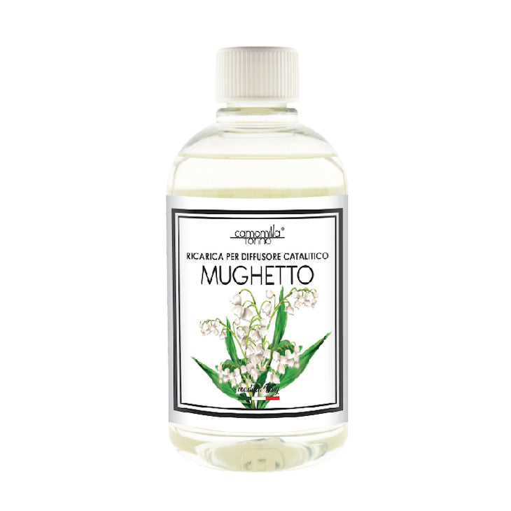 Camomilla Torino Ricarica Profumo 500 ml per Lampada Catalitica 25 Fragranze Naturali e Intense ad Alto Concentrato di Essenza- Made in Italy