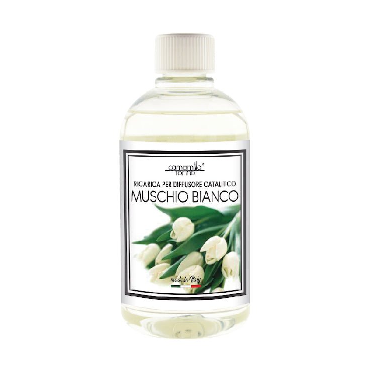 Camomilla Torino Ricarica Profumo 500 ml per Lampada Catalitica 25 Fragranze Naturali e Intense ad Alto Concentrato di Essenza- Made in Italy