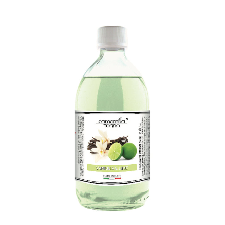 Camomilla Torino Ricarica Profumo 500 ml per Lampada Catalitica 25 Fragranze Naturali e Intense ad Alto Concentrato di Essenza- Made in Italy