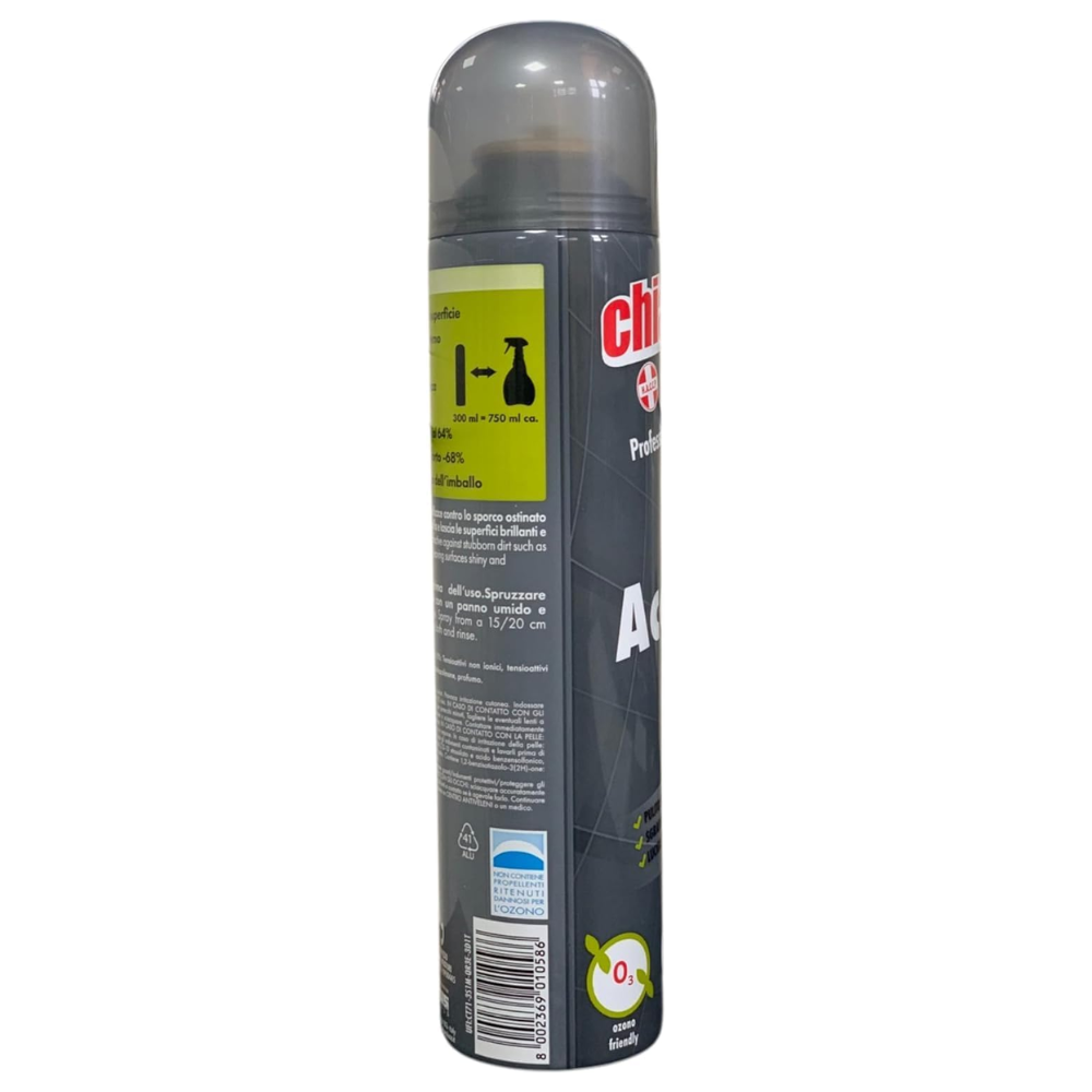 Chiaro Luce Spray ACCIAIO, Pulito Senza Fatica, Sgrassa Senza Graffiare, Lucida e Protegge 300ml