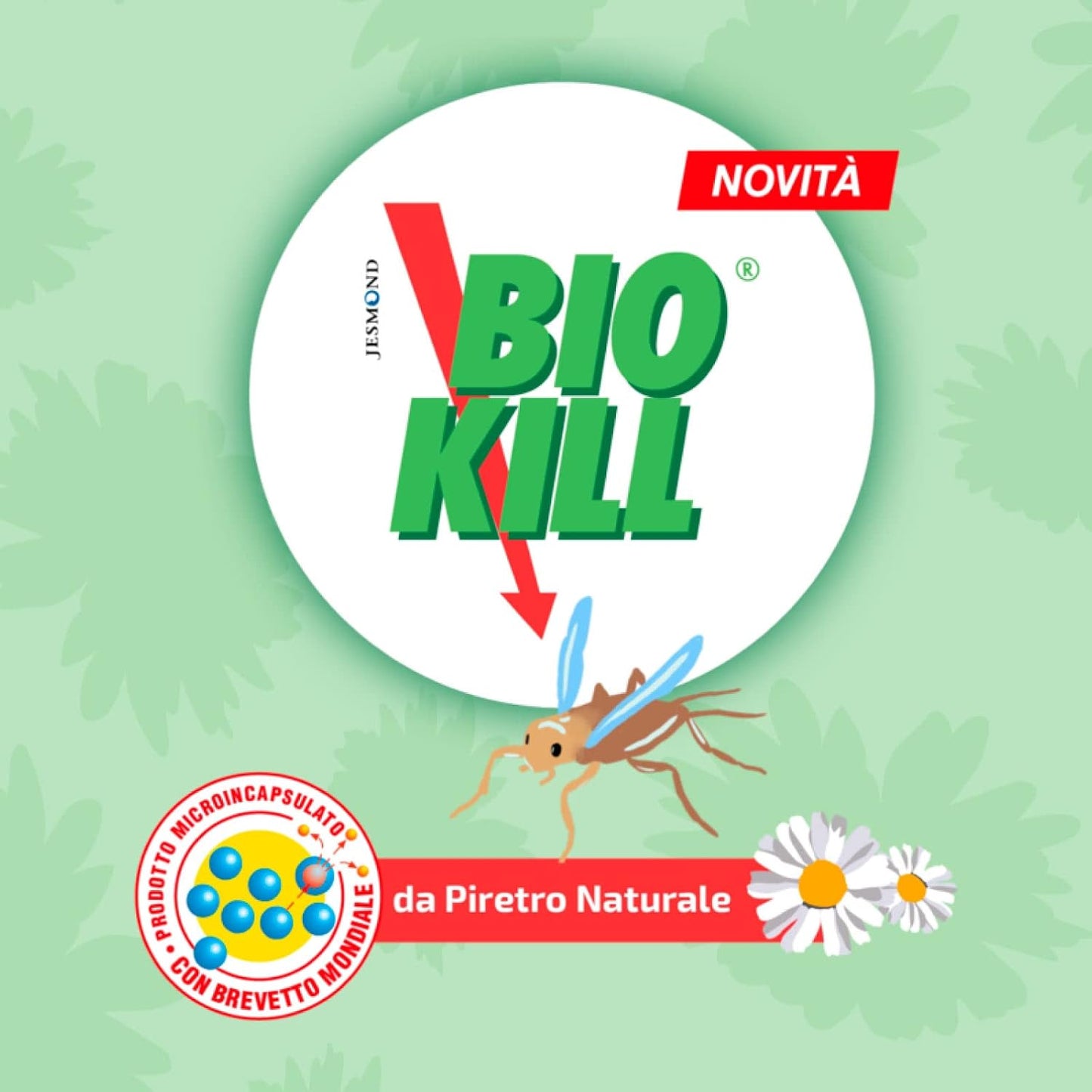 Kit Biokill Insetticida Biologico di Piretro Naturale a Base Acquosa - 1x Flacone Spray da 375ml + 1x Ricarica da 1 Litro Bio Kill