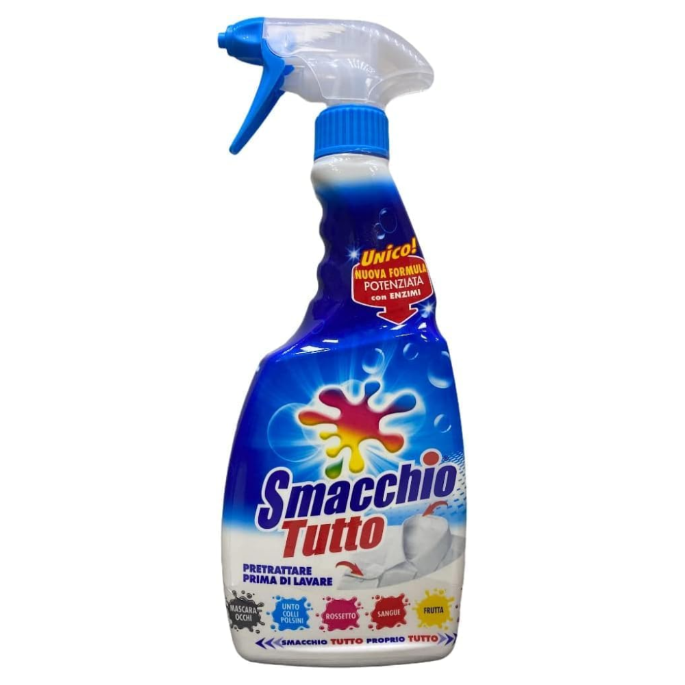 Smacchio Tutto Spray, Efficace su Tutte le Macchie, Indicato per Eliminare dai Tessuti Macchie Difficili, da Usare Prima del Lavaggio, Formato da 500ml